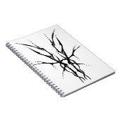 鹿スカルトライバルデザインfor deer hunters black ノートブック (右側)