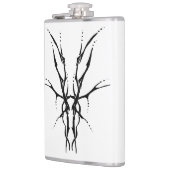 鹿スカルトライバルデザインfor deer hunters black フラスク (左)