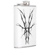 鹿スカルトライバルデザインfor deer hunters black フラスク (右)