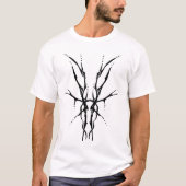 鹿スカルトライバルデザインfor deer hunters black tシャツ (正面)