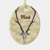 鹿スカル名オーナメント セラミックオーナメント (右)