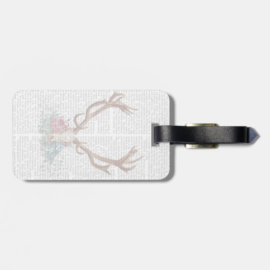 鹿スカル花付2 ラゲッジタグ (裏面横)