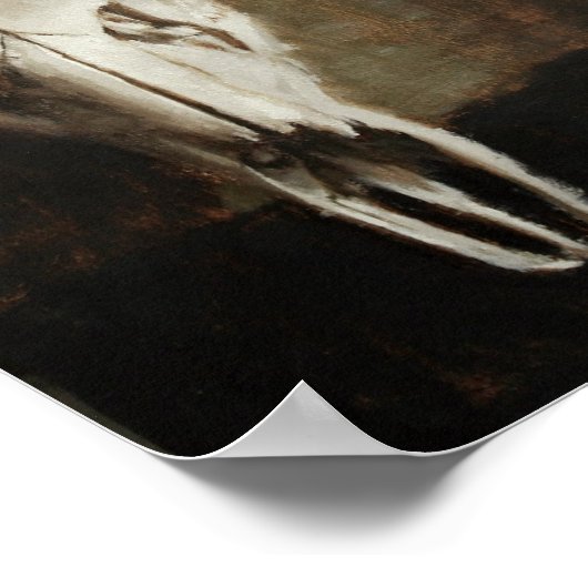 鹿スカル ポスター (角)