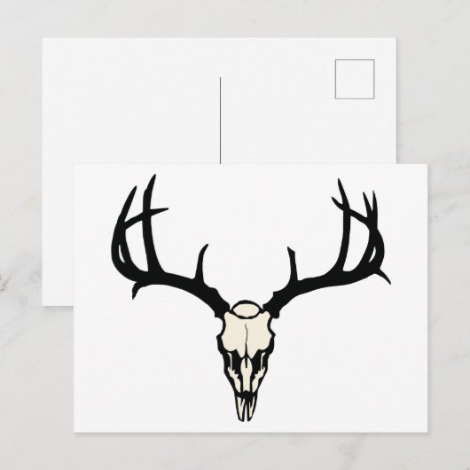鹿スカル ポストカード (正面/裏面)