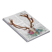 鹿スカル(花付き) 2 ノートブック (右側)