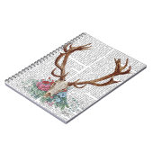 鹿スカル(花付き) 2 ノートブック (左側)