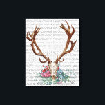 鹿スカル（花） キャンバスプリント<br><div class="desc">動物と自然</div>