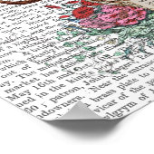 鹿スカル(花) ポスター (角)