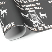 鹿スタンド鹿おもしろい狩りスナイパーハンター ラッピングペーパー (ロールコーナー)