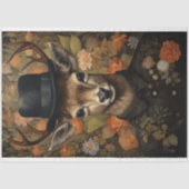 鹿スーツで、帽子と花1デコページ紙 薄葉紙 (正面)