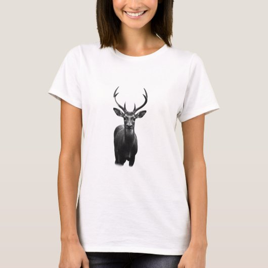 鹿デザインtシャツ7 tシャツ (正面)