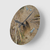 鹿トラック ラウンド壁時計 (傾斜)