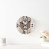 鹿トレイル壁時計、20.3 cm円形アクリル ラウンド壁時計 (ホーム)