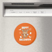 鹿ハッピーハローウィンカボチャこうもり衣装 マグネット (インサイチュ (食洗機))