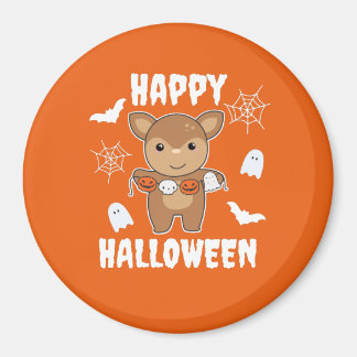鹿ハッピーハローウィンカボチャこうもり衣装 マグネット