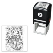 鹿ハレキツネ森林野生動物，自然のコルヌコピア セルフインキングスタンプ (インサイチュ)