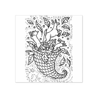 鹿ハレキツネ森林野生動物,自然のコルヌコピア ラバースタンプ