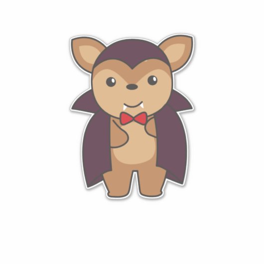 鹿ハロウィーンかわいい悪魔の吸血鬼の衣装 シール (正面)