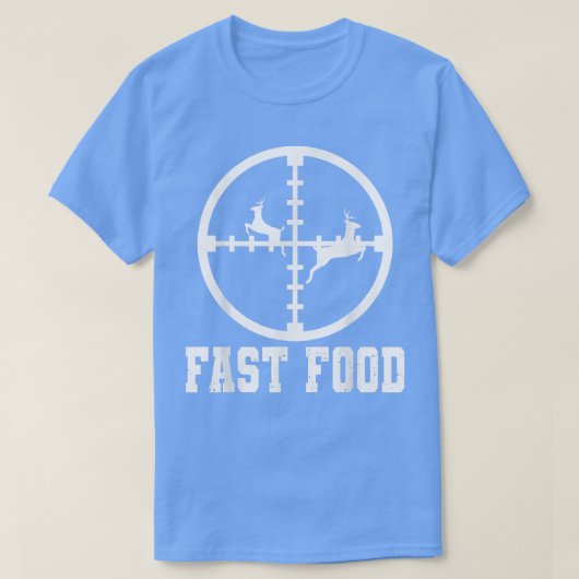 鹿ハンターおもしろいファーストフード狩りTギフト Tシャツ (デザイン正面)