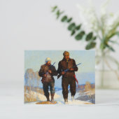 鹿ハンターズ、1924年Newell Convers Wyeth ポストカード (スタンド正面)