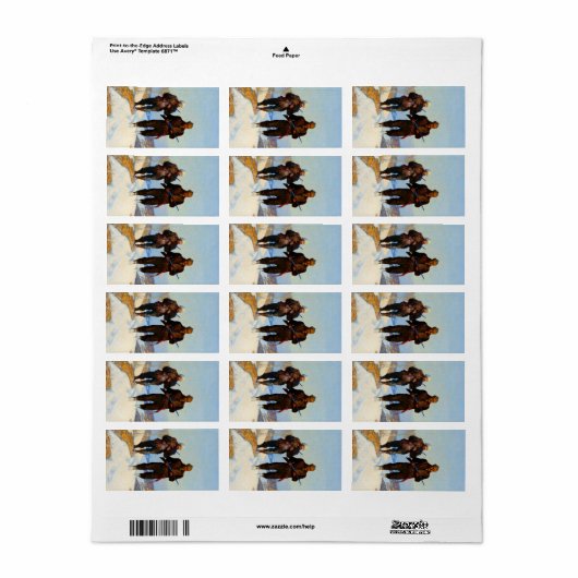 鹿ハンターズ、1924年Newell Convers Wyeth ラベル (フルシート)