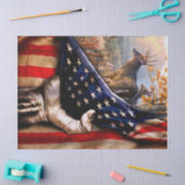 鹿ハンターブランケット、パパ用ギフトおもしろいハンター 薄葉紙 (クラフト)