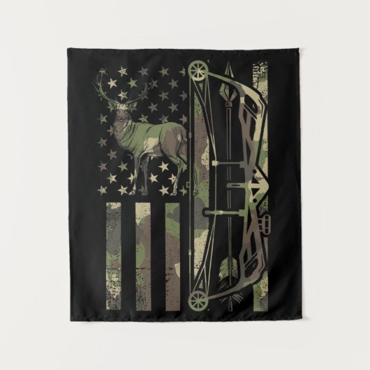 鹿ハンターボウ狩り タペストリー (正面)
