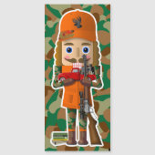 鹿ハンター小さな赤いトラックのナツクラッカー (正面)