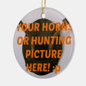 鹿ハンター狩り追加フォトクリスマス セラミックオーナメント (左)