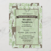 鹿ハンター誕生日パーティーの招待 招待状 (正面/裏面)