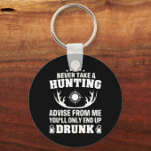 鹿ハンター飲酒 キーホルダー (正面)