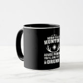鹿ハンター飲酒 マグカップ (正面左)