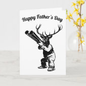 鹿ハンター 父の日 カード (黄色い花)