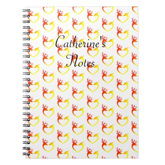 鹿ハート ノートブック (正面)