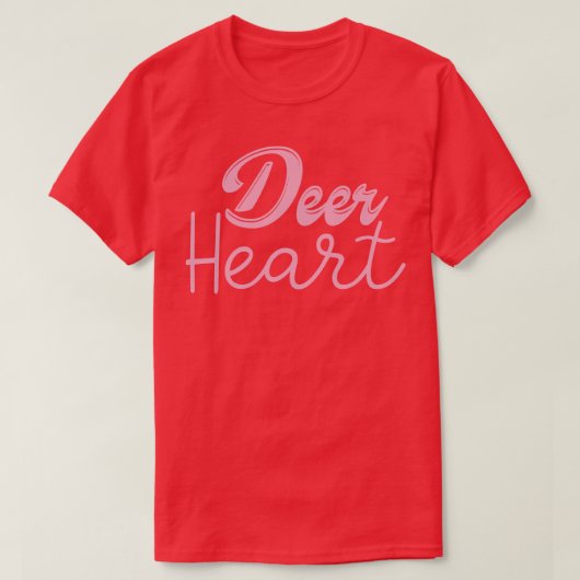 鹿ハート Tシャツ (デザイン正面)