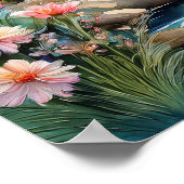 鹿バイウォーターフォール1 ポスター (角)