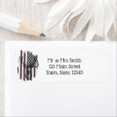 鹿バックのあるアメリカ国旗 ラベル (インサイチュ)