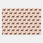 鹿バックス立ち上がりパターン ラッピングペーパーシート (正面)