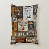 鹿パーソナライズされた狩猟用クリスマスプレゼント アクセントクッション (正面(垂直))