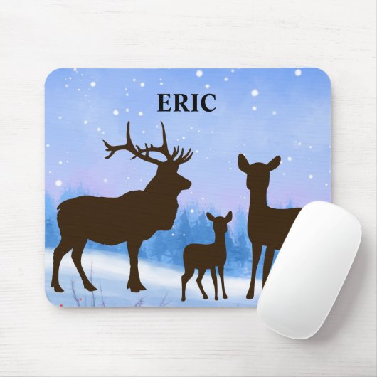 鹿パーソナライズされた科のマウスパッド マウスパッド (マウス)