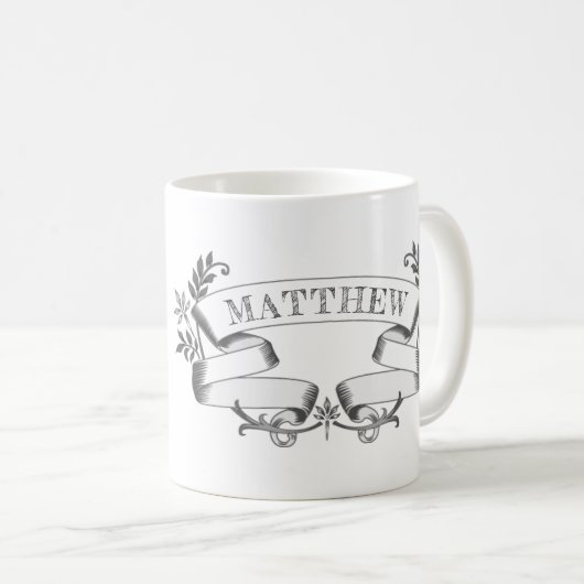 鹿パーソナライズされた素朴イラストレーション コーヒーマグカップ (正面右)