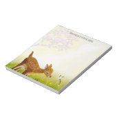 鹿パーソナライズされた&蝶メモ帳 ノートパッド (回転)
