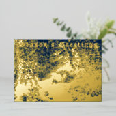 鹿ビクトリアンと冬の雪景色 箔シーズンカード (立ち正面)