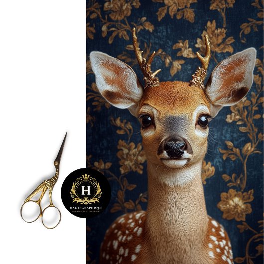 鹿ビクトリアンポートレート切り離し 薄葉紙