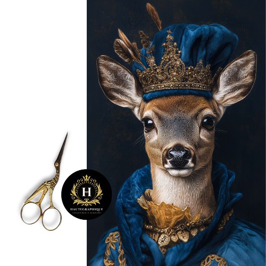 鹿ビクトリアンポートレート切り離し 薄葉紙