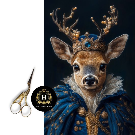 鹿ビクトリアンポートレート切り離し 薄葉紙