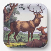 鹿ファミリーヴィンテージ誕生会 ペーパープレート (正面)