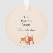 鹿ファミリー初めてのクリスマスアクリル装飾 オーナメント (裏面)