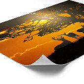 鹿ファミリー ポスター (角)