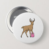 鹿フィットネスダンベル 缶バッジ (正面&裏面)